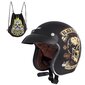 Moto šalmas W-TEC V541 Black Heart - Skull Horn juodas S kaina ir informacija | Moto šalmai | pigu.lt