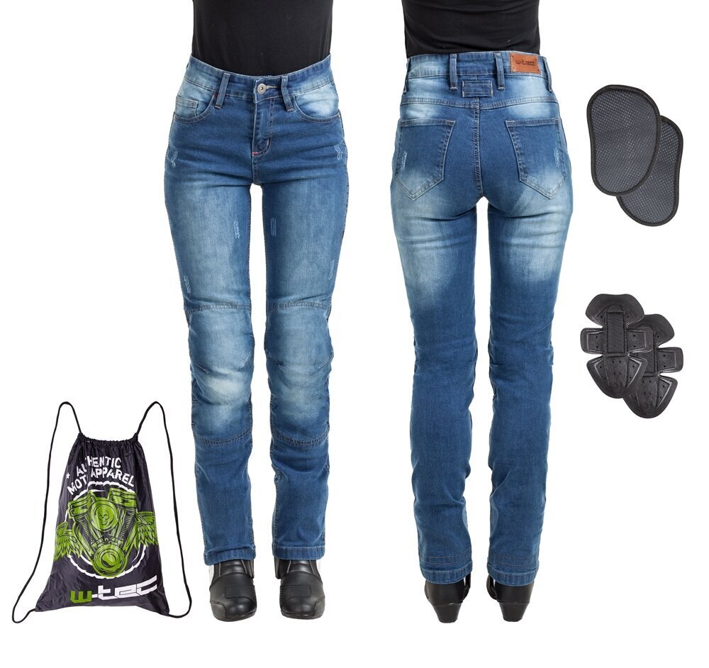 Kevlaro moto džinsai moterims W-TEC Panimali, mėlyni kaina ir informacija | Moto kelnės | pigu.lt