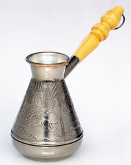 Varinis kavinukas turkiškos kavos ritinėlis puodelis turka cezva ibrik „Sparnuotas liūtas“ su medine rankena, 310 ml kaina ir informacija | Kavinukai, virduliai | pigu.lt