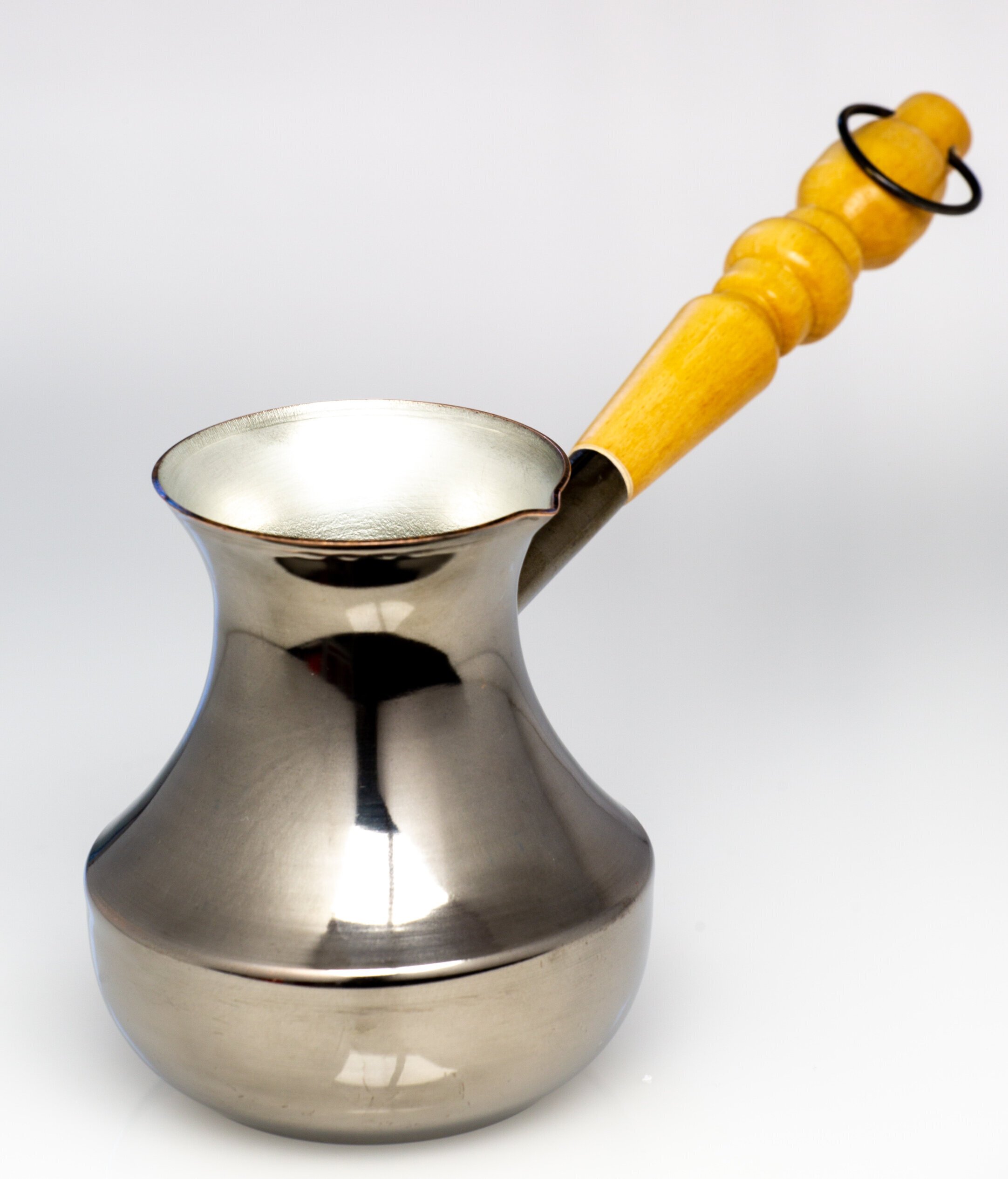 Varinis kavinukas turkiškos kavos ritinėlis puodelis turka cezva ibrik  „Svajonė“ su medine rankena, 280 ml kaina | pigu.lt
