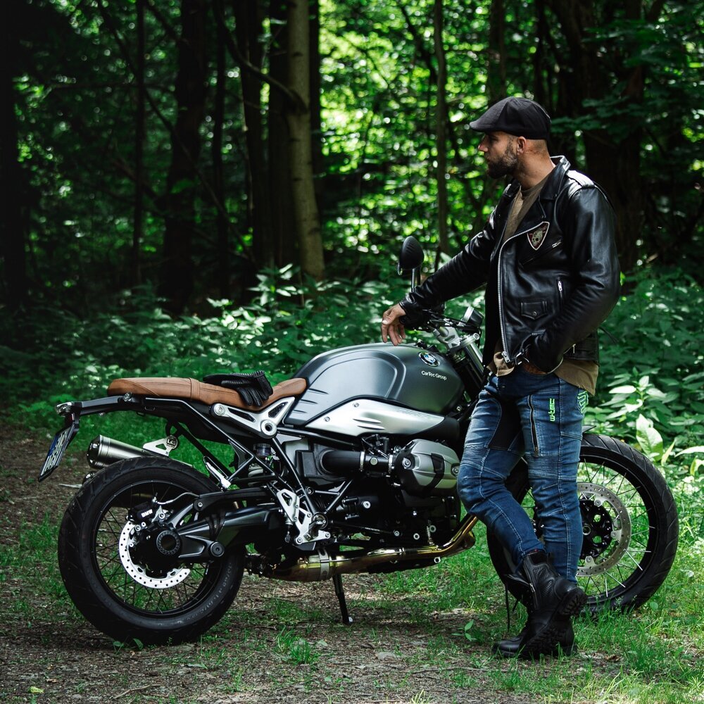 Odinė motociklo striukė W-TEC Black Heart Perfectis - juoda XL kaina ir informacija | Moto striukės | pigu.lt