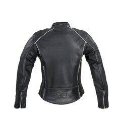 Moteriška odinė motociklininko striukė W-TEC Hagora matinė juoda XXL kaina ir informacija | Moto striukės | pigu.lt