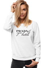 Moteriškas baltas džemperis "Prada" цена и информация | Женские толстовки | pigu.lt