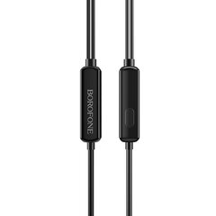 Borofone Earphones BM40 Sage with microphone black цена и информация | Наушники | pigu.lt