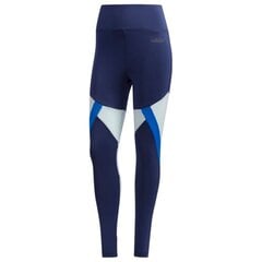 Tamprės moterims, adidas W Clima Colorblock 7/8 Tight FP9009 tamsiai mėlyna kaina ir informacija | Sportinė apranga moterims | pigu.lt