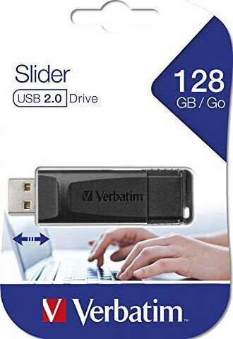 Verbatim Store N Go Slider (49328), 128GB цена и информация | USB laikmenos | pigu.lt