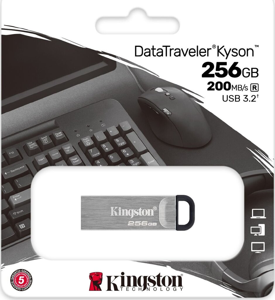 Kingston Kyson 256GB USB 3.2 kaina ir informacija | USB laikmenos | pigu.lt