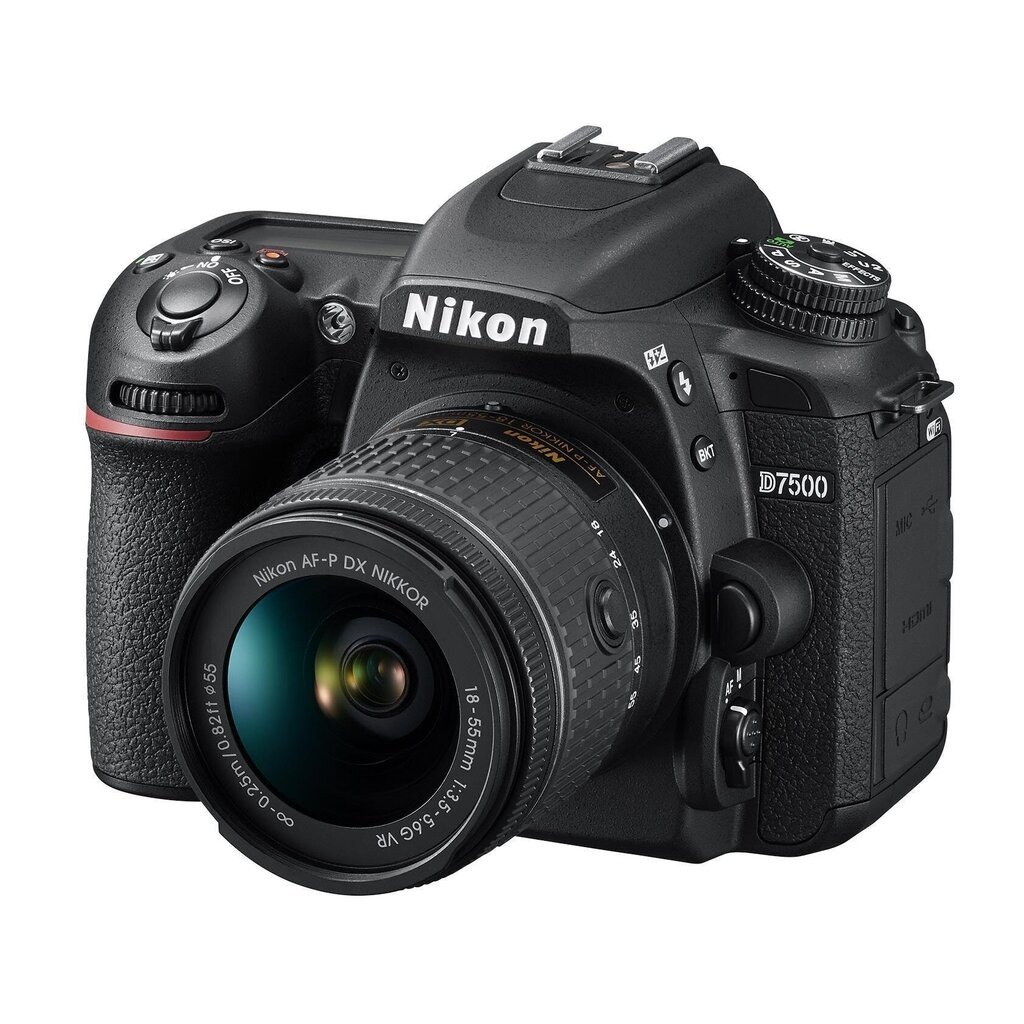 Nikon D7500 + AF-P DX Nikkor 18-55 mm f/3.5-5.6G VR kaina ir informacija | Skaitmeniniai fotoaparatai | pigu.lt