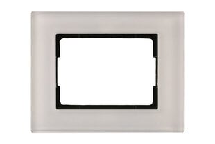 Монтажная рамка Vilma 1-местная из белого стекла цена и информация | Выключатели, розетки | pigu.lt