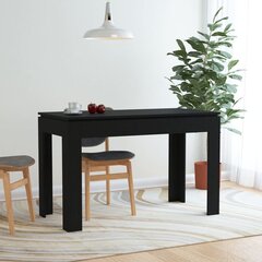 Valgomojo stalas, 120x60x76cm, juodos spalvos цена и информация | Кухонные и обеденные столы | pigu.lt