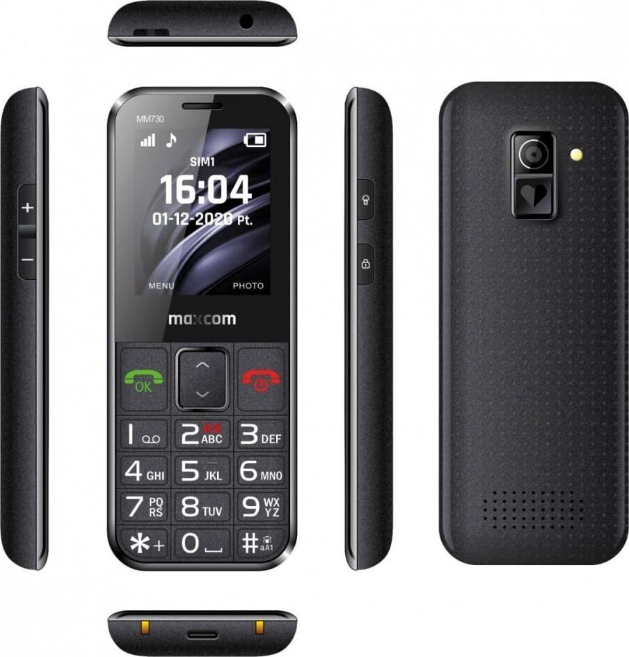 Maxcom Comfort MM730 Senior Phone 2G Black цена и информация | Mobilieji telefonai | pigu.lt