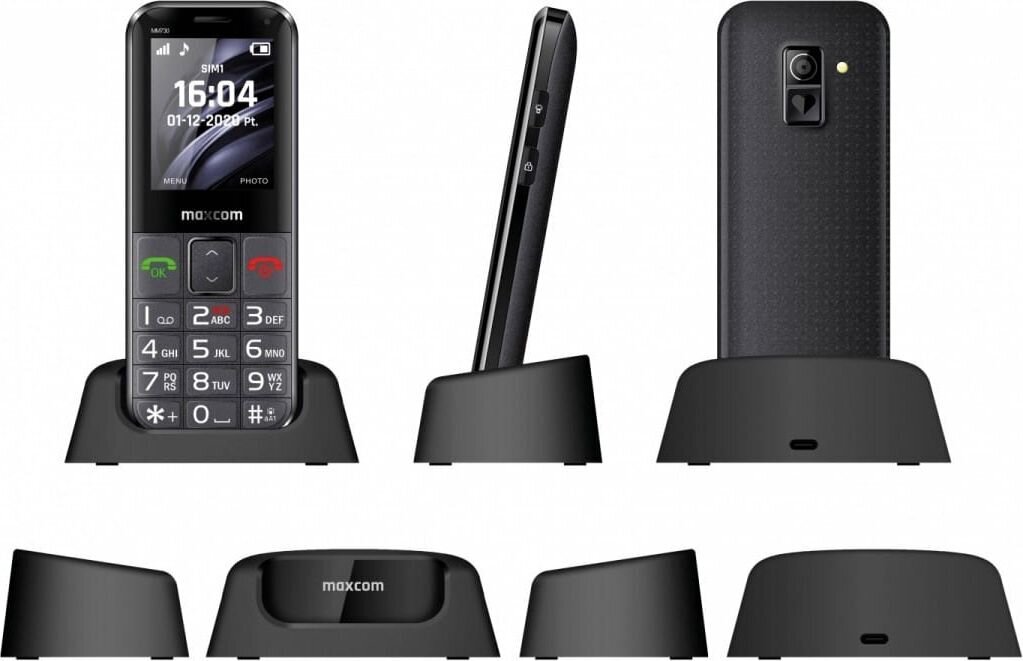 Maxcom Comfort MM730 Senior Phone 2G Black kaina ir informacija | Mobilieji telefonai | pigu.lt