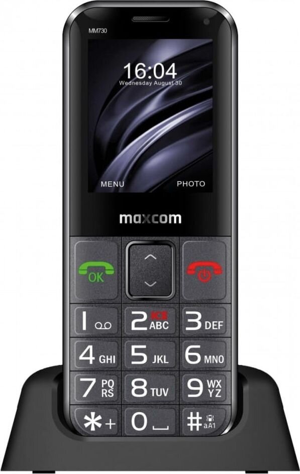 Maxcom Comfort MM730 Senior Phone 2G Black цена и информация | Mobilieji telefonai | pigu.lt