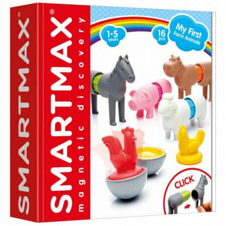 Magnetinis konstruktorius SmartMax My First Farm Animals цена и информация | Konstruktoriai ir kaladėlės | pigu.lt