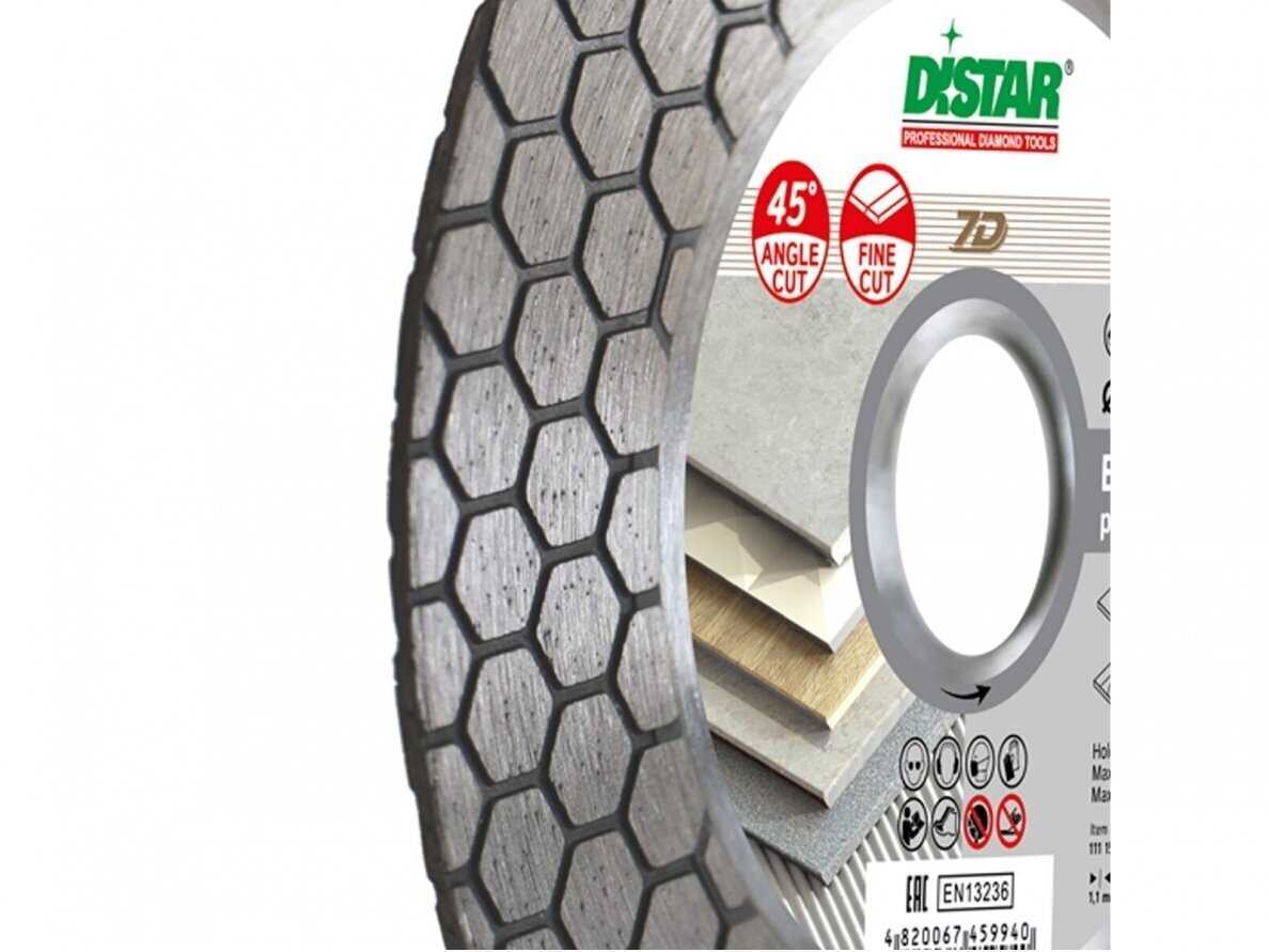 Plytelių pjovimo ir šlifavimo diskas Distar Edge Dry 125x22,23 kaina ir informacija | Mechaniniai įrankiai | pigu.lt