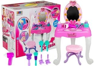 Детский косметический столик со стулом и подсветкой цена и информация | Игрушки для девочек | pigu.lt