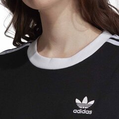 Спортивная футболка для женщин Adidas 3 Stripes Tee W ED7482, черная цена и информация | Спортивная одежда женская | pigu.lt