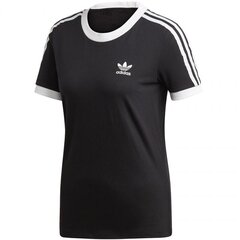 Спортивная футболка для женщин Adidas 3 Stripes Tee W ED7482, черная цена и информация | Спортивная одежда женская | pigu.lt