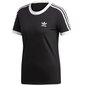 Sportiniai marškinėliai moterims Adidas 3 Stripes Tee W ED7482, juodi kaina ir informacija | Sportinė apranga moterims | pigu.lt