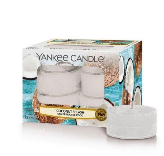 Kvapiosios arbatinės žvakės Yankee Candle Coconut Splash 9.8 g, 12 vnt. цена и информация | Žvakės, Žvakidės | pigu.lt