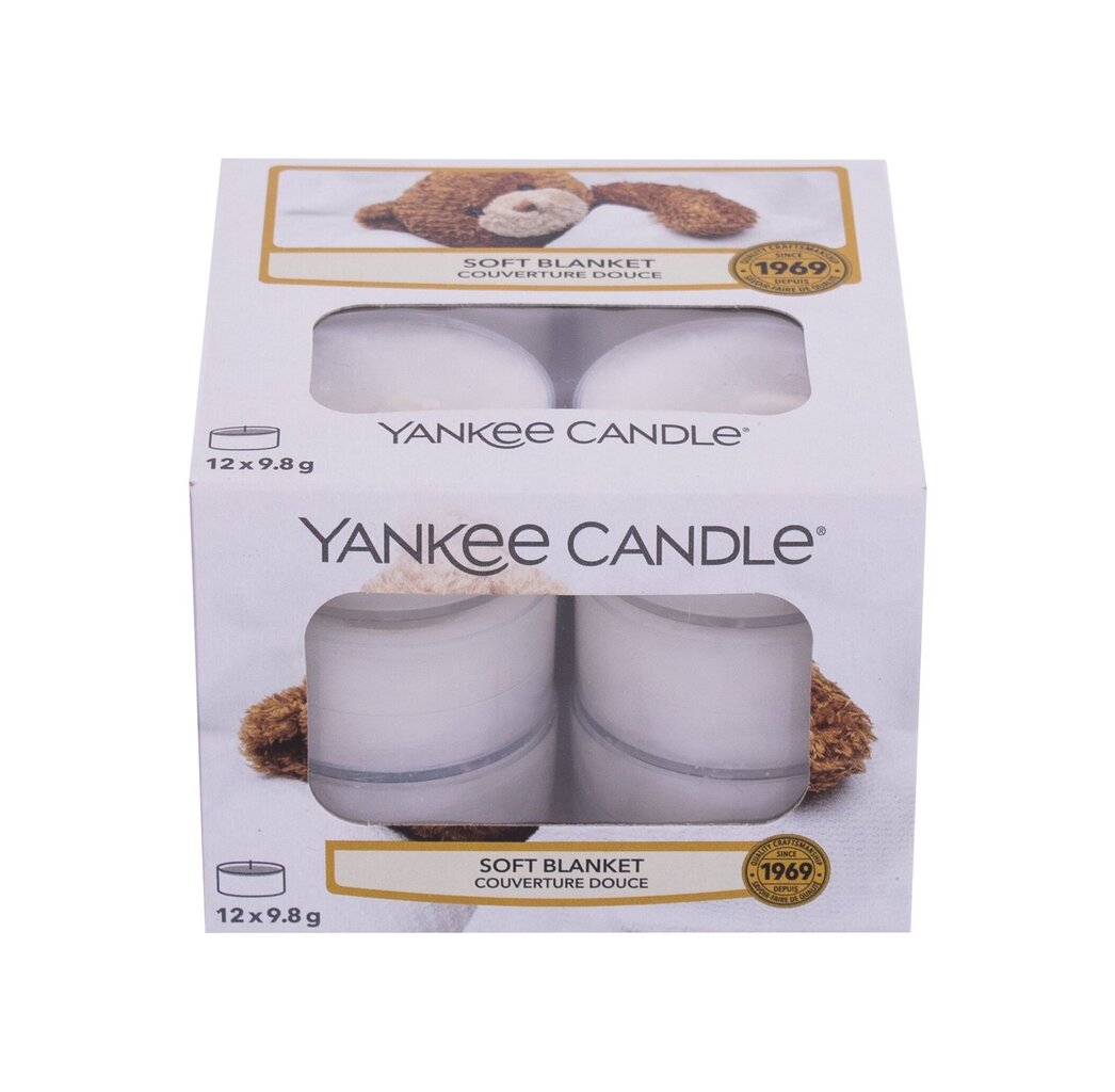 Kvapiosios arbatinės žvakės Yankee Candle Soft Blanket, 9,8 g, 12 vnt. цена и информация | Žvakės, Žvakidės | pigu.lt