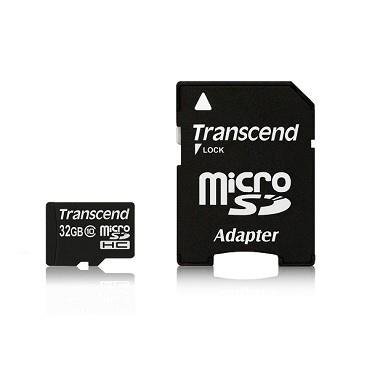 Transcend microSDHC 32GB, 10 klasės, su SD adapteriu kaina ir informacija | Atminties kortelės telefonams | pigu.lt