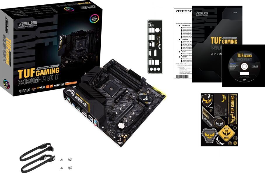 Asus TUF Gaming B450M-PRO II kaina ir informacija | Pagrindinės plokštės | pigu.lt