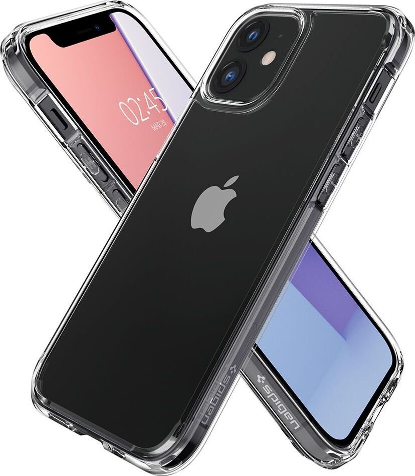 Dėklas Spigen ACS01745 skirtas iPhone 12 Mini, skaidri kaina ir informacija | Telefono dėklai | pigu.lt