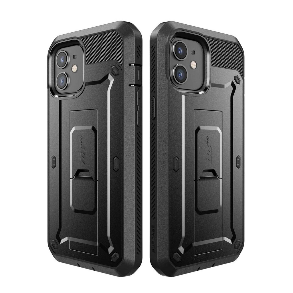 Supcase Unicorn Beetle Pro dėklas skirtas Apple iPhone 12 / 12 Pro, Juodas цена и информация | Telefono dėklai | pigu.lt