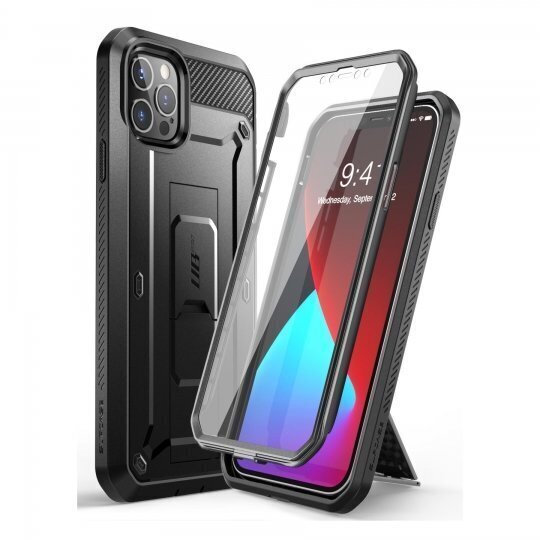 Supcase Unicorn Beetle Pro dėklas skirtas Apple iPhone 12 / 12 Pro, Juodas kaina ir informacija | Telefono dėklai | pigu.lt