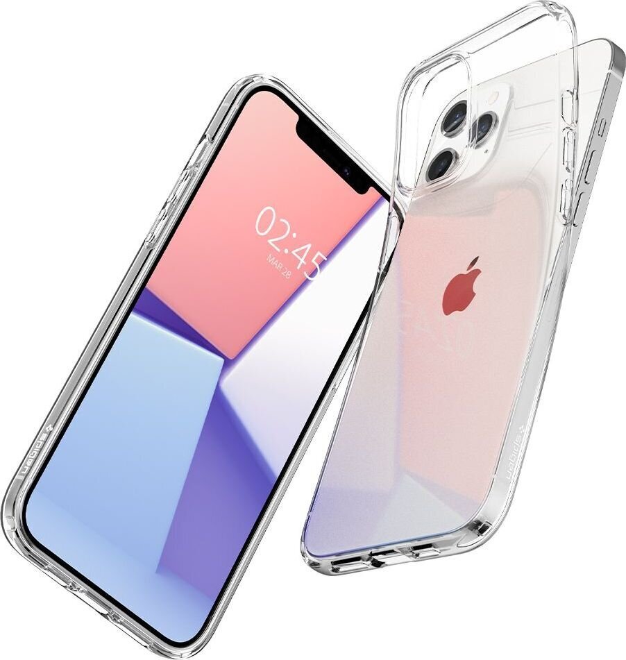 Dėklas Spigen ACS01697 skirtas iPhone 12/12 Pro, skaidri kaina ir informacija | Telefono dėklai | pigu.lt