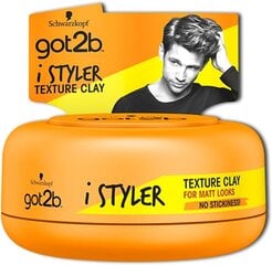 Глина для укладки волос Schwarzkopf Got2b iStylers 75 мл цена и информация | Средства для укладки волос | pigu.lt