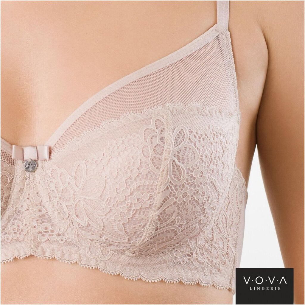 Liemenėlė moterims V.O.V.A. Lingerie, smėlio spalvos kaina ir informacija | Liemenėlės | pigu.lt