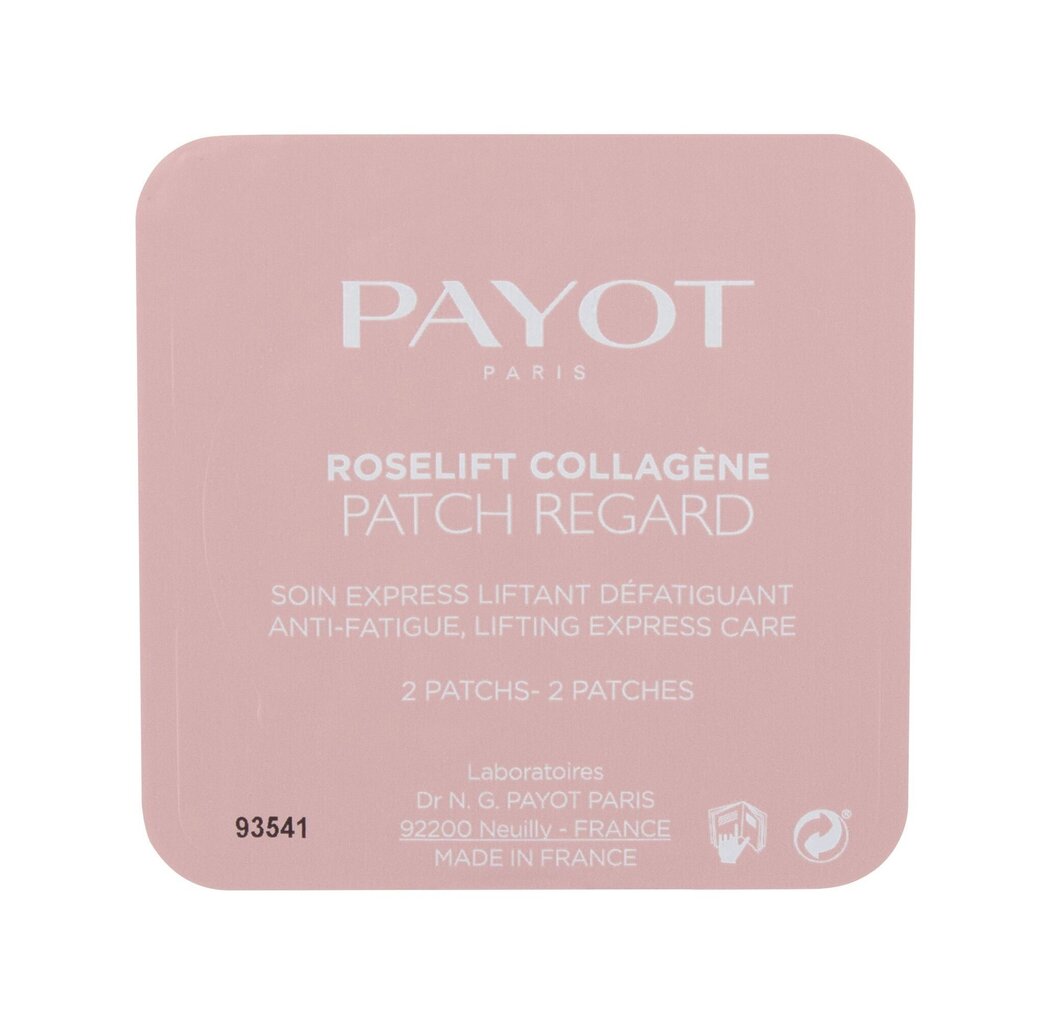 Paakių kaukė Payot Roselift Collagene Anti-Fatigue, Lifting Express Care 20 vnt цена и информация | Veido kaukės, paakių kaukės | pigu.lt