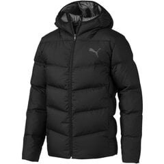 Laisvalaikio striukė vyrams Puma Essentials 400 Down Hooded Jacket 58002201, juoda kaina ir informacija | Vyriškos striukės | pigu.lt