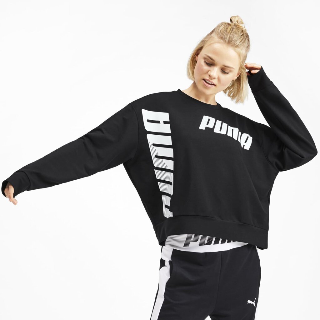 Laisvalaikio bliuzonas moterims Puma MODERN SPORT Crew Sweat 58007801, juodas kaina ir informacija | Džemperiai moterims | pigu.lt