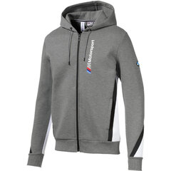 Laisvalaikio bliuzonas vyrams Puma BMW MMS Hooded Sweat Jacket Medium 59518903, pilkas kaina ir informacija | Džemperiai vyrams | pigu.lt