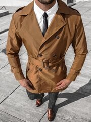 Paltas vyrams Korlo, rudas цена и информация | Мужские пальто | pigu.lt