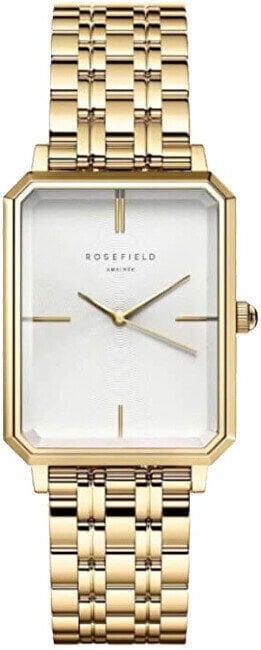 Laikrodis moterims Rosefield, The Octagon White Sunray Steel Gold OCWSG-O40 цена и информация | Moteriški laikrodžiai | pigu.lt