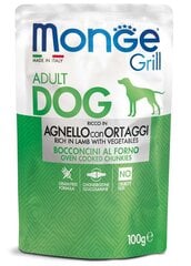 Monge Grill Dog Pouches консервы для собак с бараниной и овощами 100г цена и информация | Консервы для собак | pigu.lt