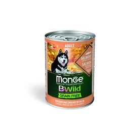 Monge Bwild Dog su lašiša, moliūgais ir cukinijomis, 400g kaina ir informacija | Konservai šunims | pigu.lt