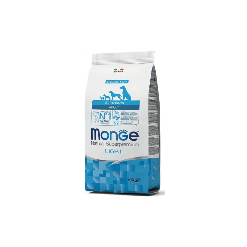 Monge Dry Dog Spec. Line - All Breeds Adult Light Salmon & Rice sausas maistas šunims 2,5kg kaina ir informacija | Sausas maistas šunims | pigu.lt