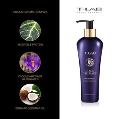 Шампунь для сухих и поврежденных волос T-LAB Professional Coco Therapy Duo 300 мл цена и информация | Шампуни | pigu.lt