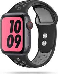 Apple Watch 4 / 5 / 6 / 7 / 8 / SE / ULTRA (42 / 44 / 45 / 49 мм) с мягким ремешком Tech-Protect, черный/серый цена и информация | Аксессуары для смарт-часов и браслетов | pigu.lt