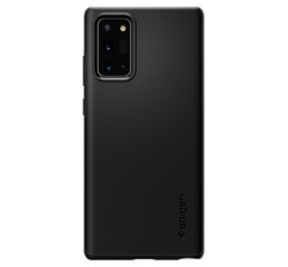 "Spigen Thin Fit Samsung Galaxy Note 20 Black", juodos spalvos, rankinės kaina ir informacija | Telefono dėklai | pigu.lt