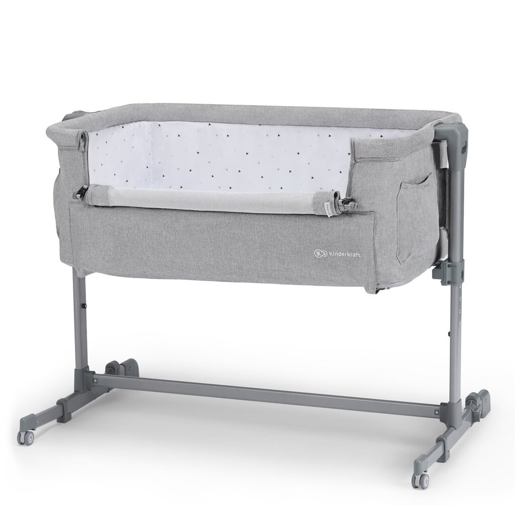 Кроватка Kinderkraft Neste Up, Grey Light Melange цена | pigu.lt