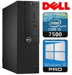 DELL 3050 SFF i5-7500 8GB 128SSD M.2 NVME WIN10Pro kaina ir informacija | Stacionarūs kompiuteriai | pigu.lt