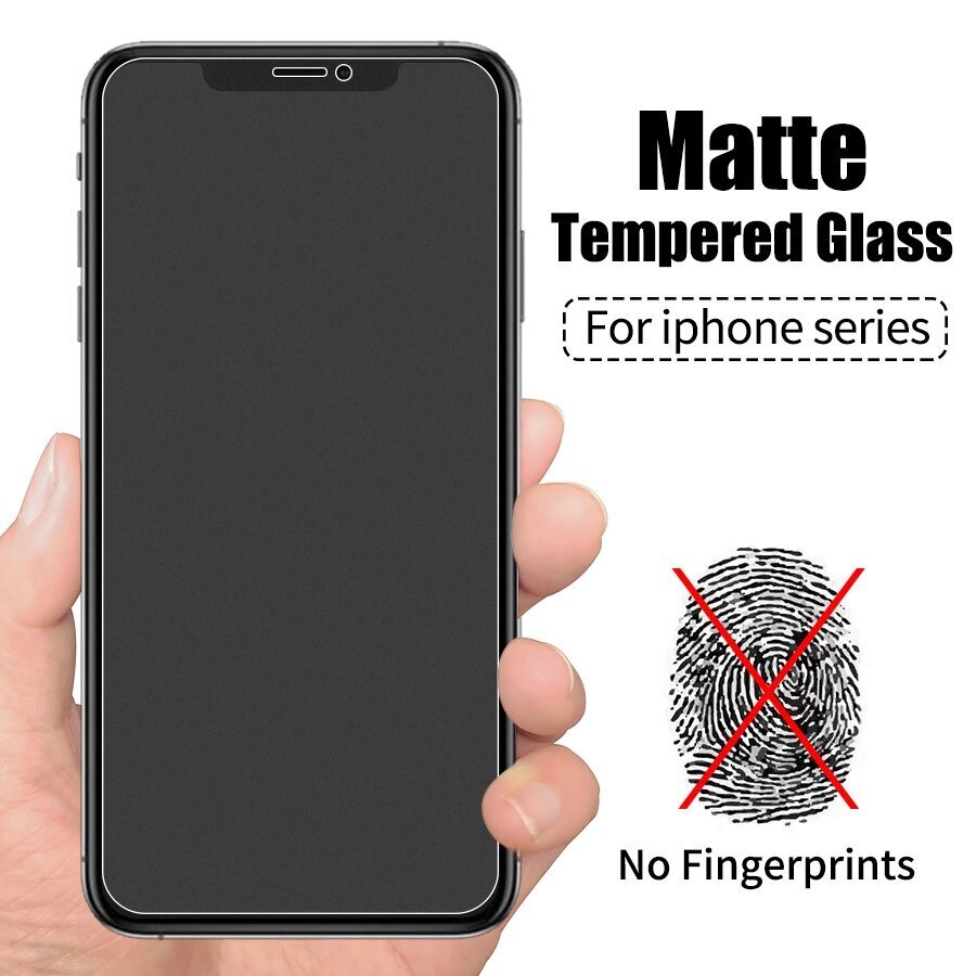 LCD apsauginis stikliukas Matte Apple iPhone 6/6S juodas kaina ir informacija | Apsauginės plėvelės telefonams | pigu.lt