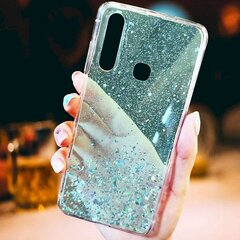 Силиконовый чехол Fusion Glue Glitter Back Case для Apple iPhone 11 Pro, зеленый цена и информация | Чехлы для телефонов | pigu.lt