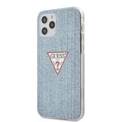 Guess Denim Triangle, для Apple iPhone 12 / 12 Pro, синий цена и информация | Чехлы для телефонов | pigu.lt